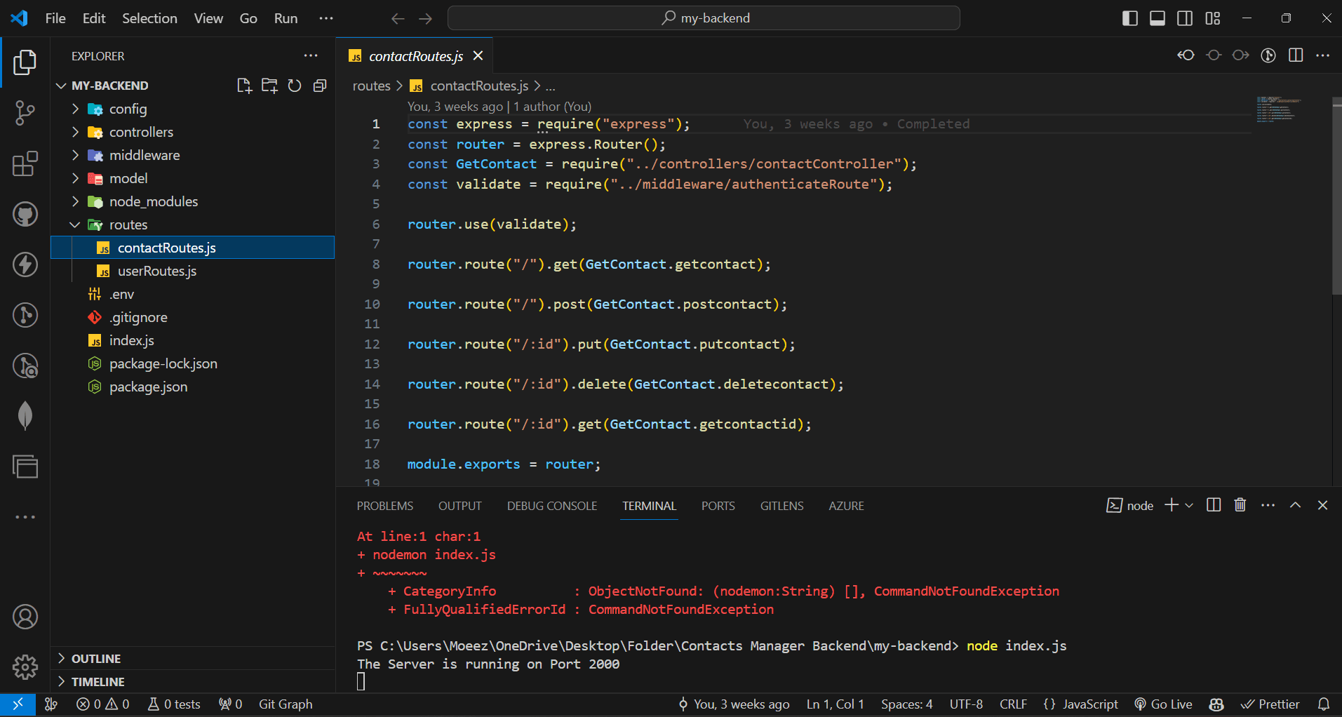 Contact Manager Project